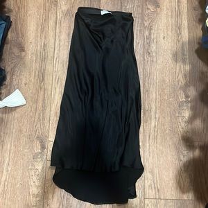 Black silk skirt